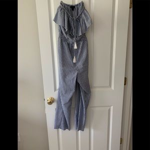 EUC Jcrew seersucker jumpsuit - Small